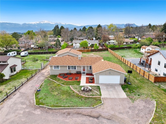 5220 Topaz Dr, Colorado Springs, CO 80918 - aerial perspective of suburban area featuring a mountain backdrop