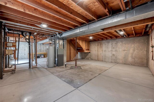 714 Sedge Way, Lafayette, CO 80026 - unfinished below grade area with water heater and heating unit