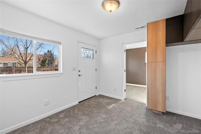 view of carpeted entryway