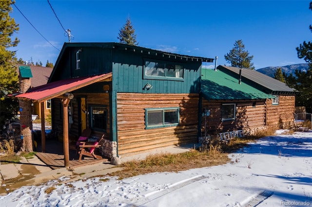 exterior space with covered porch