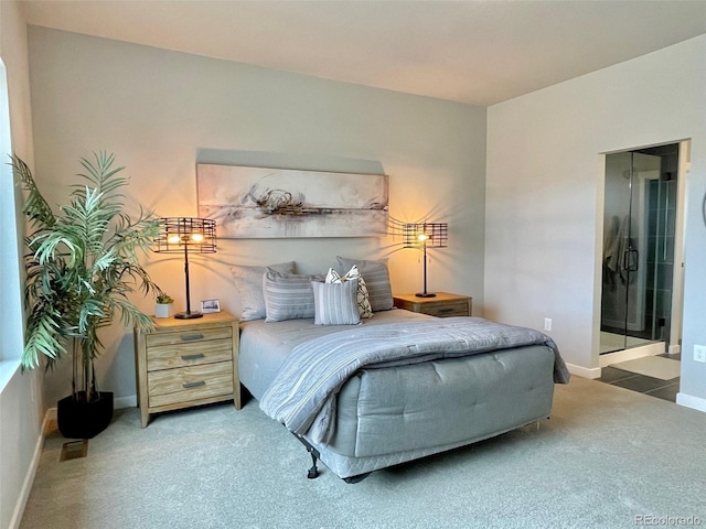 bedroom featuring carpet