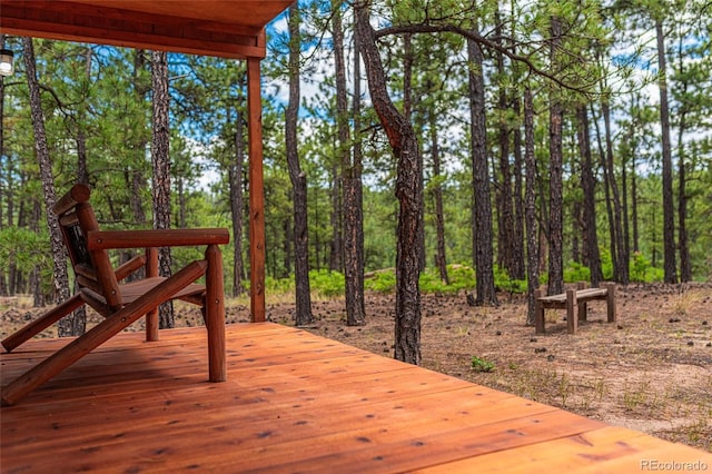 view of wooden deck