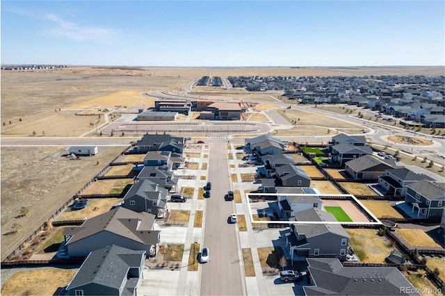 bird's eye view with a residential view