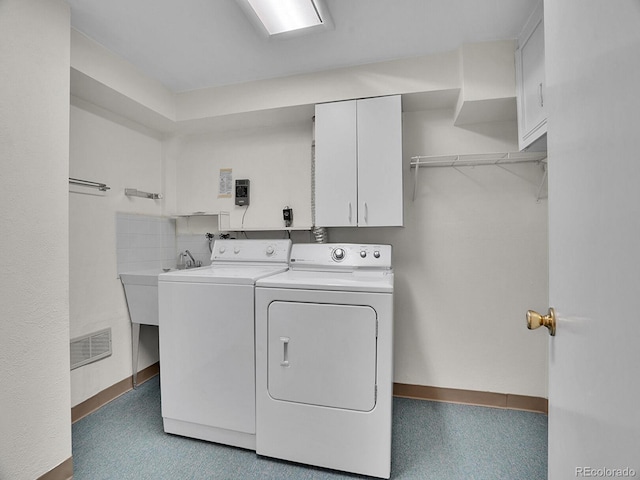 6844 S Detroit Cir, Centennial, CO 80122 - laundry area with independent washer and dryer and cabinet space