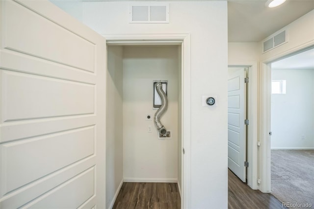 18211 E 51st Ave, Denver, CO 80249 - hallway featuring baseboards and dark wood-style floors