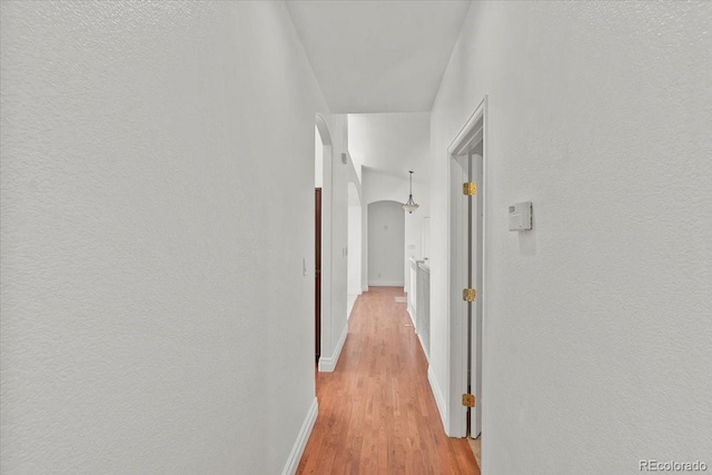 hall featuring light hardwood / wood-style flooring