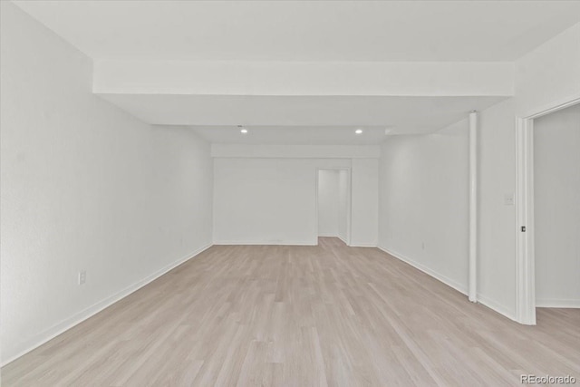 empty room featuring light hardwood / wood-style flooring