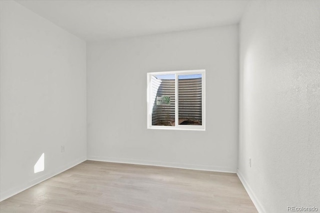 empty room featuring light wood-type flooring