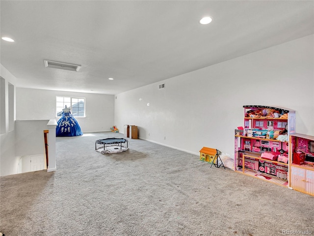 19155 Robins Dr, Denver, CO 80249 - recreation room with carpet floors and recessed lighting