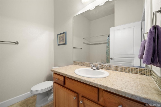 14443 W 88th Dr Unit B, Arvada, CO 80005 - bathroom featuring vanity, curtained shower, and tile patterned flooring
