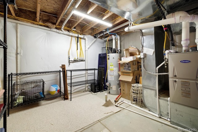 14443 W 88th Dr Unit B, Arvada, CO 80005 - unfinished basement featuring water heater and heating unit
