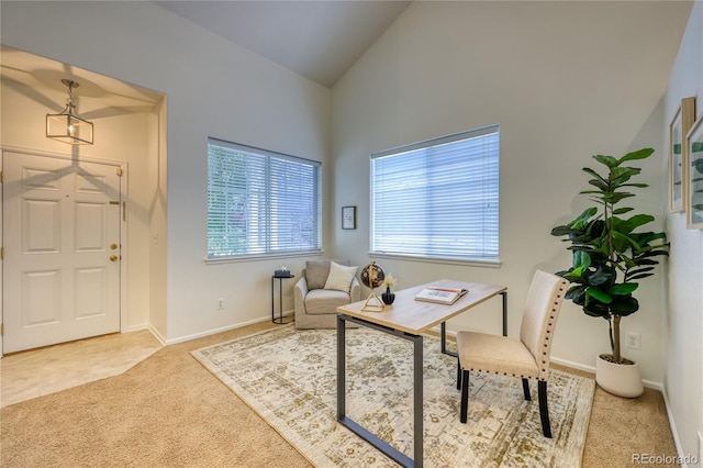 7345 S Nucla St, Aurora, CO 80016 - office space with carpet and high vaulted ceiling