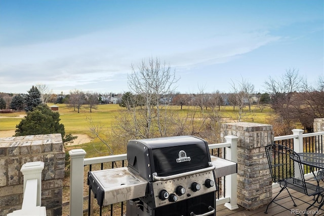 view of patio / terrace with a grill