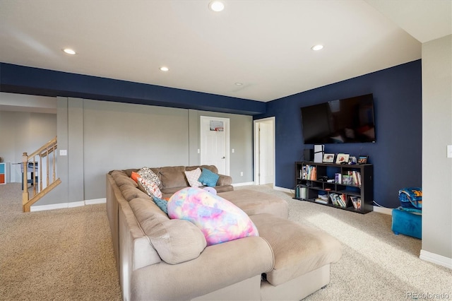 view of carpeted living room