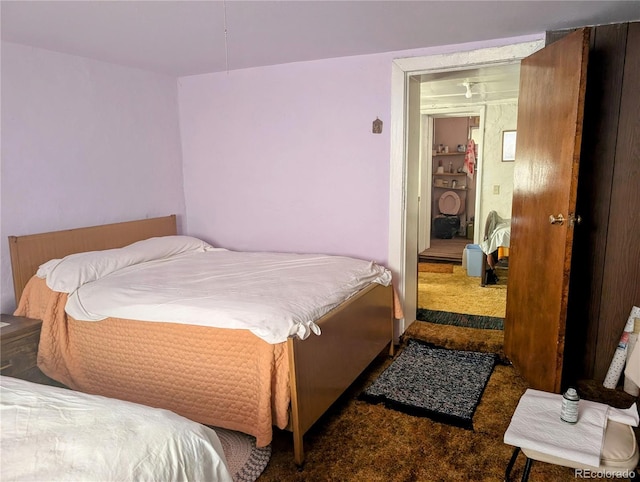 bedroom with carpet floors