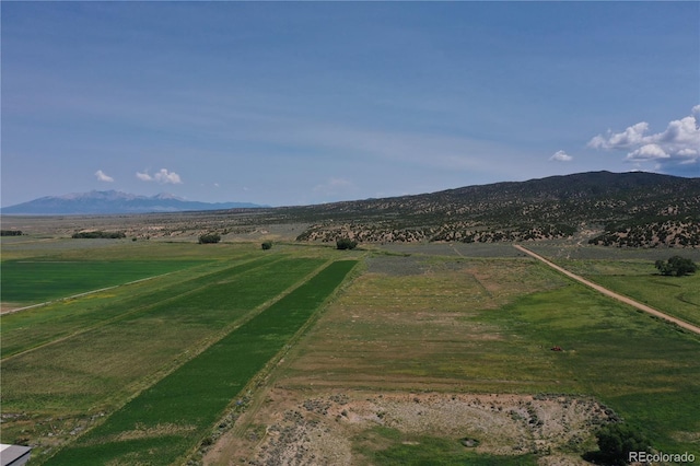 property view of mountains with a rural view