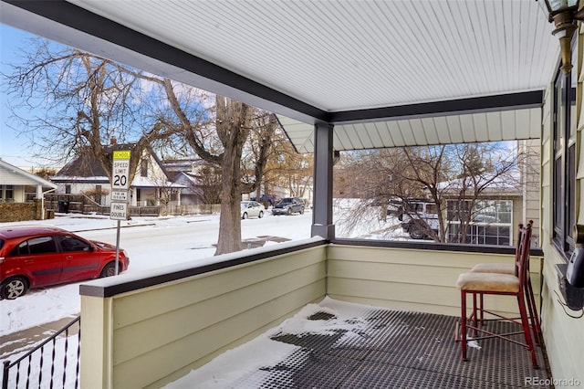 view of sunroom