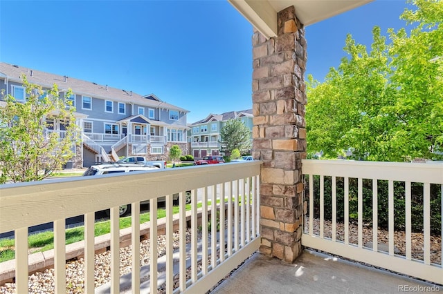 balcony with a residential view