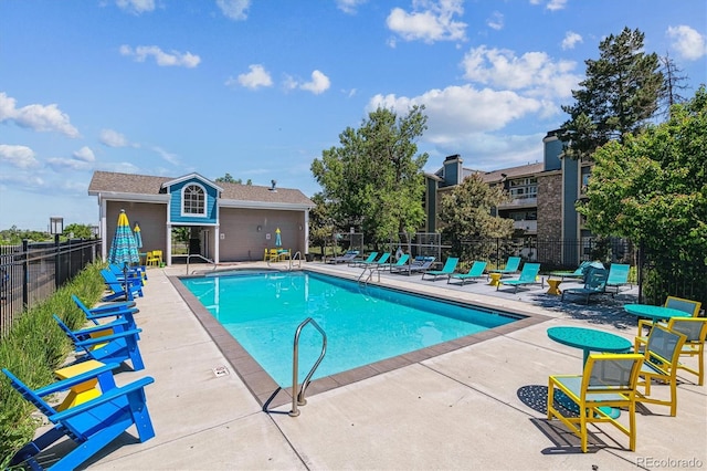 view of pool with a patio