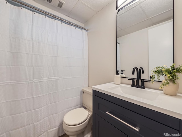 9540 King Way, Westminster, CO 80031 - full bathroom featuring a paneled ceiling, vanity, and a shower with shower curtain