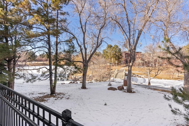 view of snowy yard