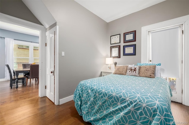 bedroom featuring wood-type flooring