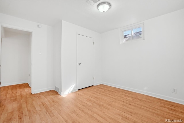 7180 Zuni St, Denver, CO 80221 - interior space with visible vents, baseboards, and light wood-style floors