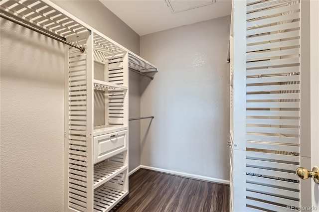 14251 E 1st Dr Unit 305, Aurora, CO 80011 - walk in closet featuring dark wood-style floors