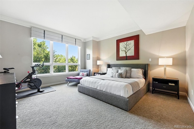 2400 E Cherry Creek S Drive 307, Denver, CO 80209 - bedroom with carpet and crown molding