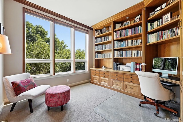 2400 E Cherry Creek S Drive 307, Denver, CO 80209 - home office featuring baseboards and carpet flooring