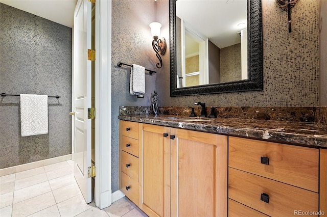 2400 E Cherry Creek S Drive 307, Denver, CO 80209 - bathroom with tile patterned floors and vanity