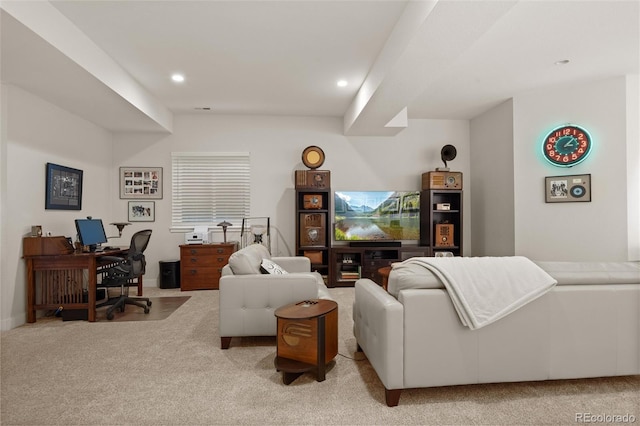 view of carpeted living room