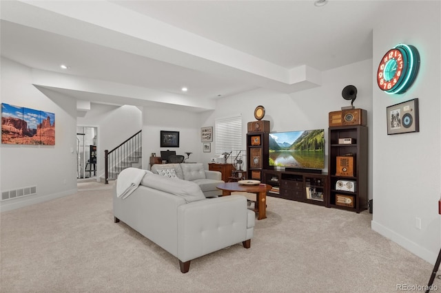 view of carpeted living room