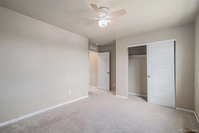 17187 E Cedar Gulch Dr, Parker, CO 80134 - unfurnished bedroom with carpet, a closet, and a ceiling fan