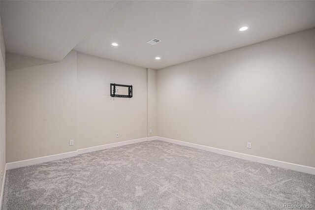 17187 E Cedar Gulch Dr, Parker, CO 80134 - spare room featuring recessed lighting and carpet floors
