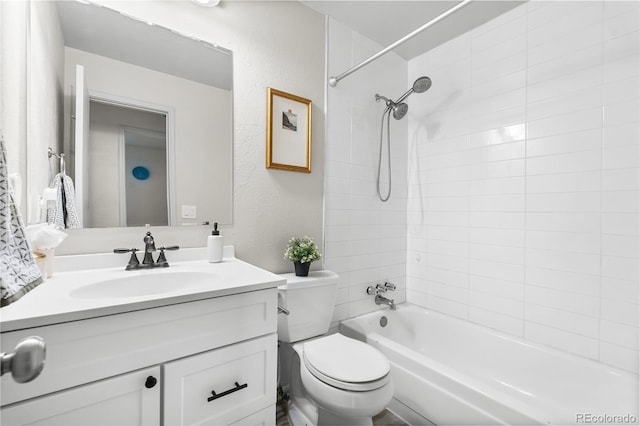 6254 W 79th Ave, Arvada, CO 80003 - bathroom with vanity,  shower combination, and a textured wall