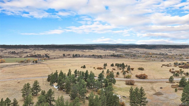 aerial view featuring a rural view