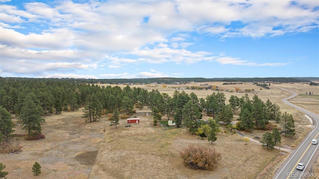 bird's eye view featuring a rural view