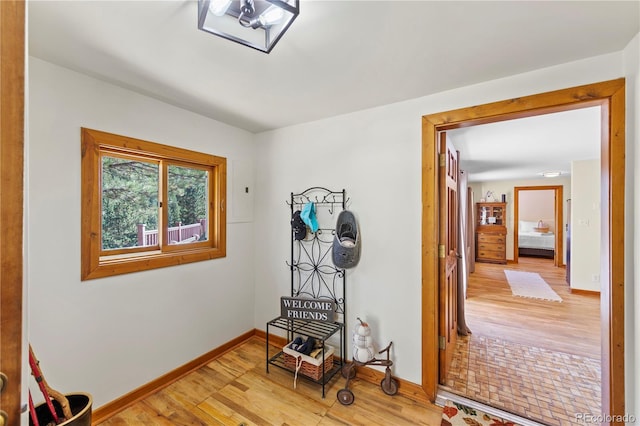 interior space featuring light wood-type flooring