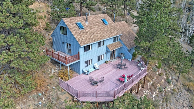 view from above of property