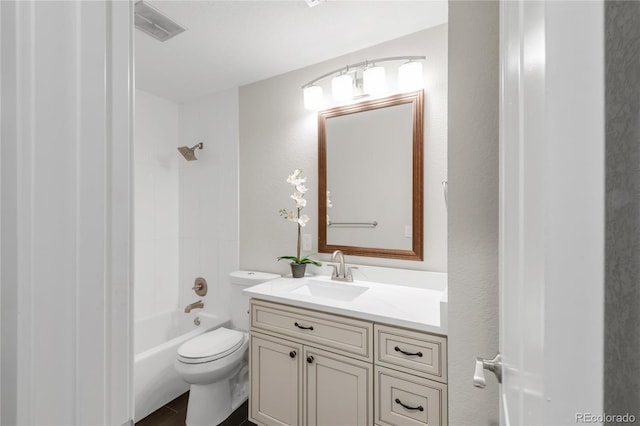 9861 E Ohio Ave, Denver, CO 80247 - bathroom with vanity, toilet, and shower / bath combination