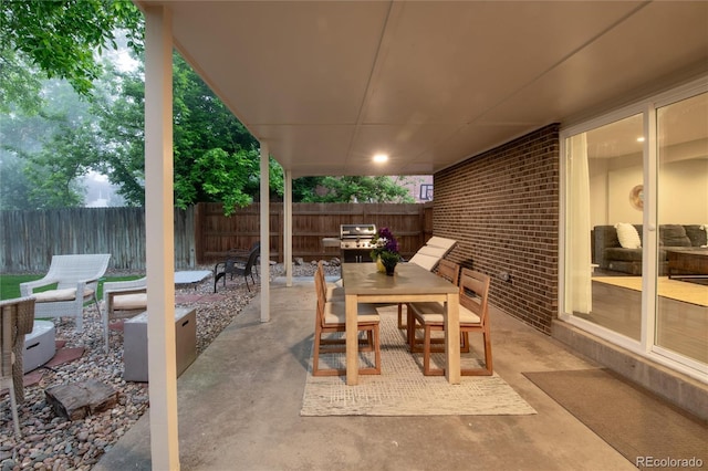 9861 E Ohio Ave, Denver, CO 80247 - view of patio featuring outdoor dining area and grilling area