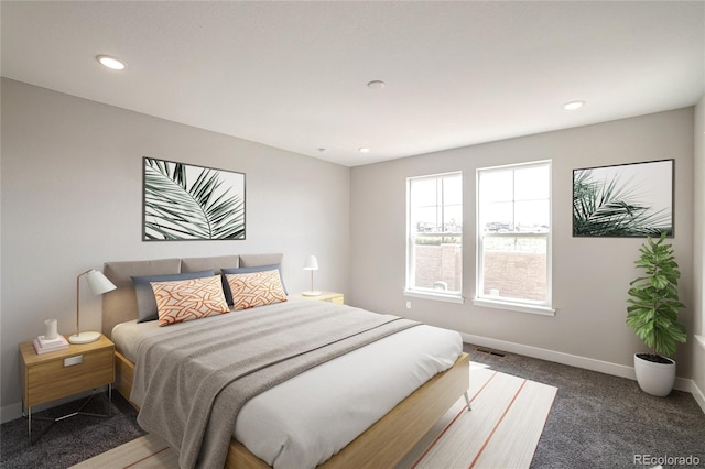 view of carpeted bedroom