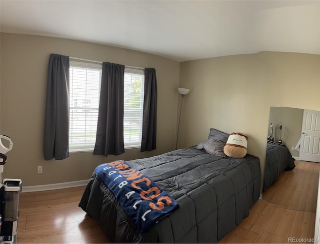 bedroom featuring wood-type flooring