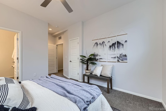 3256 Federal Blvd, Denver, CO 80211 - bedroom featuring carpet flooring, a ceiling fan, and ensuite bath