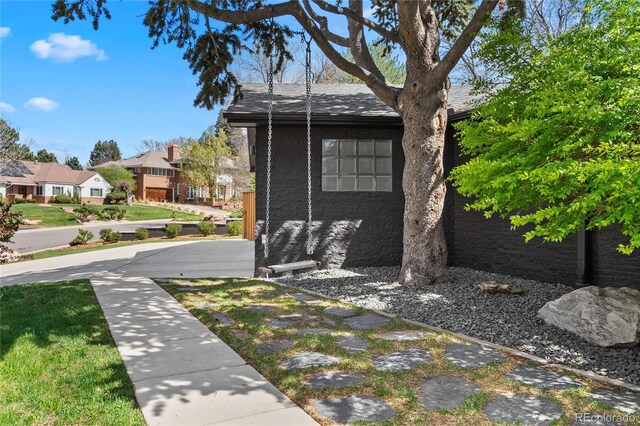 exterior space with a residential view