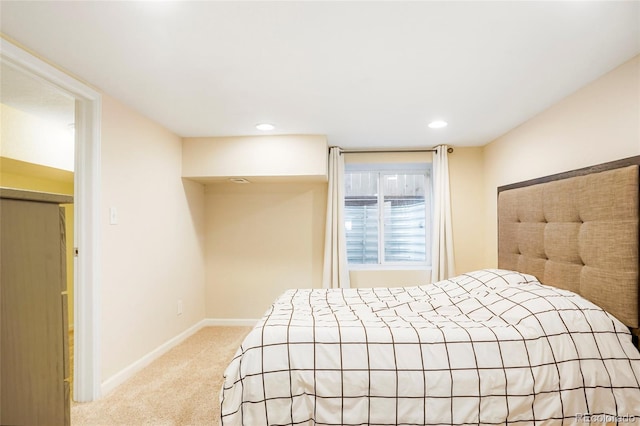 view of carpeted bedroom