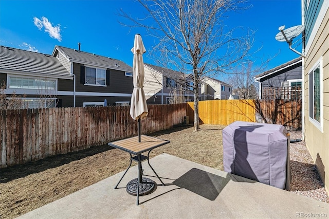 view of patio featuring area for grilling