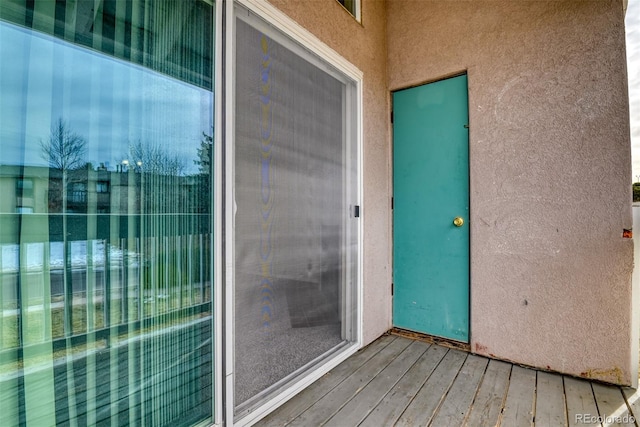 view of doorway to property