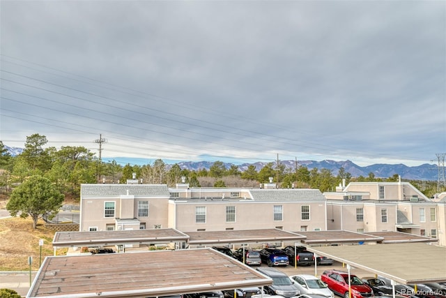 exterior space with a mountain view